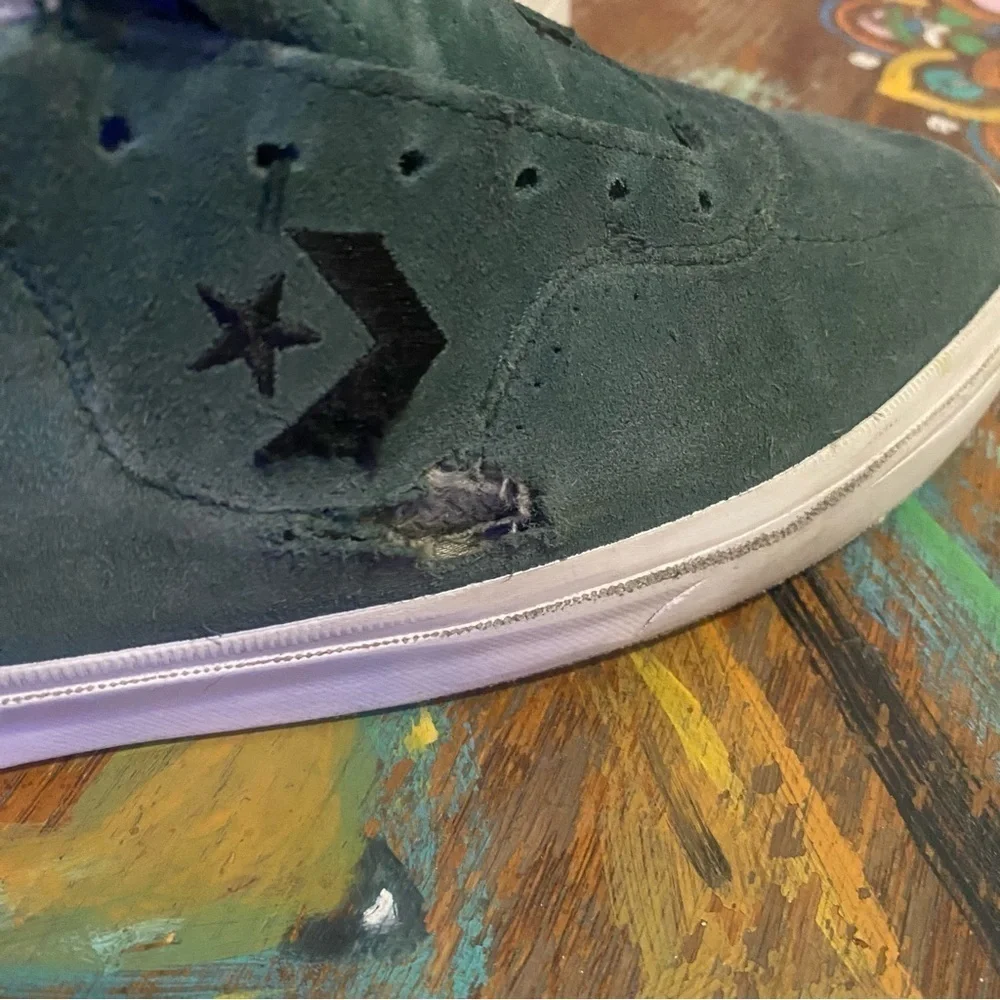Converse Louie Lopez Pro Ox CONS Skate Shoes Green Suede Mens 9 Womens 10.5 - Picture 2 of 7